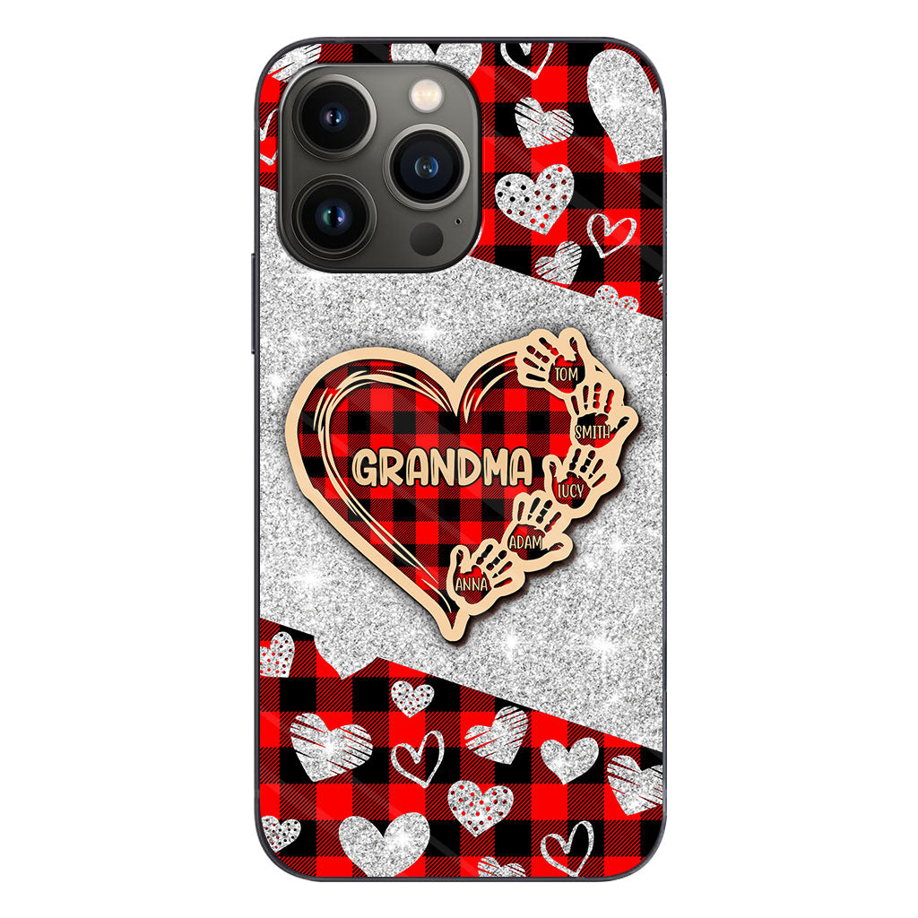 Valentine Heart Grandma - Personalized Grandma Phone Case