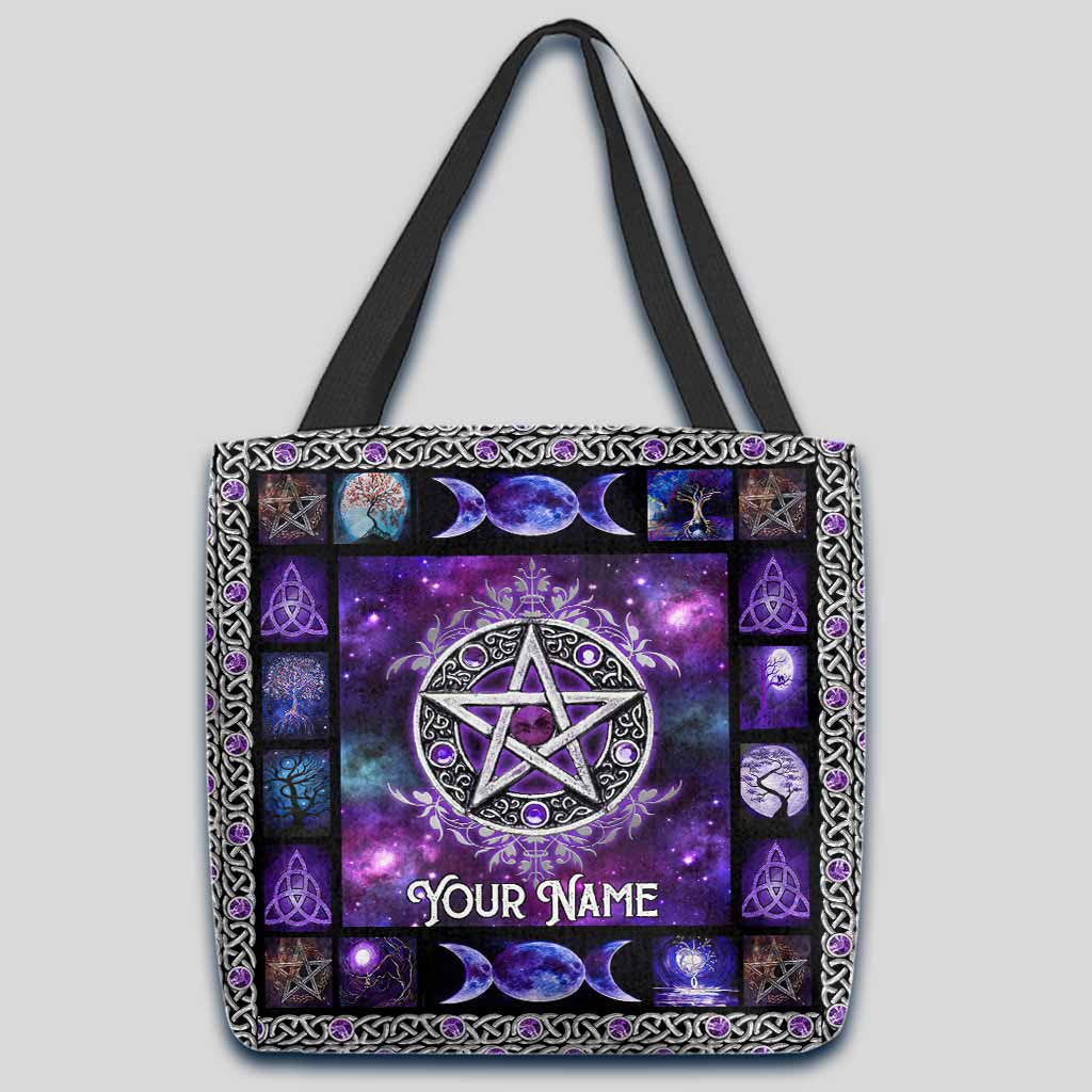 Witch Vibes Purple Pentagram - Personalized Tote Bag