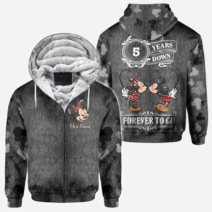 Forever To Go - Personalized Couple Mouse All Over T-shirt and Hoodie