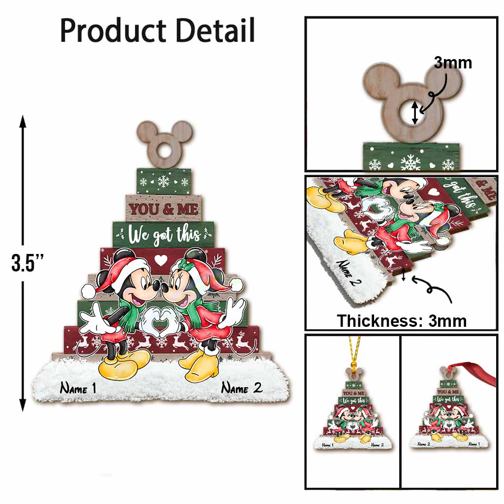 You And Me We Got This - Personalized Christmas Mouse Ornament (Printed On Both Sides)
