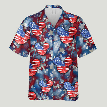Red White And Blue - Independence Day Mouse Hawaiian Shirt