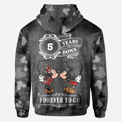 Forever To Go - Personalized Couple Mouse All Over T-shirt and Hoodie