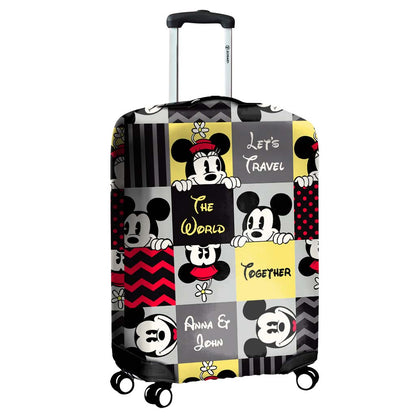 Let's Travel The World Together - Personalized Mouse Luggage Cover