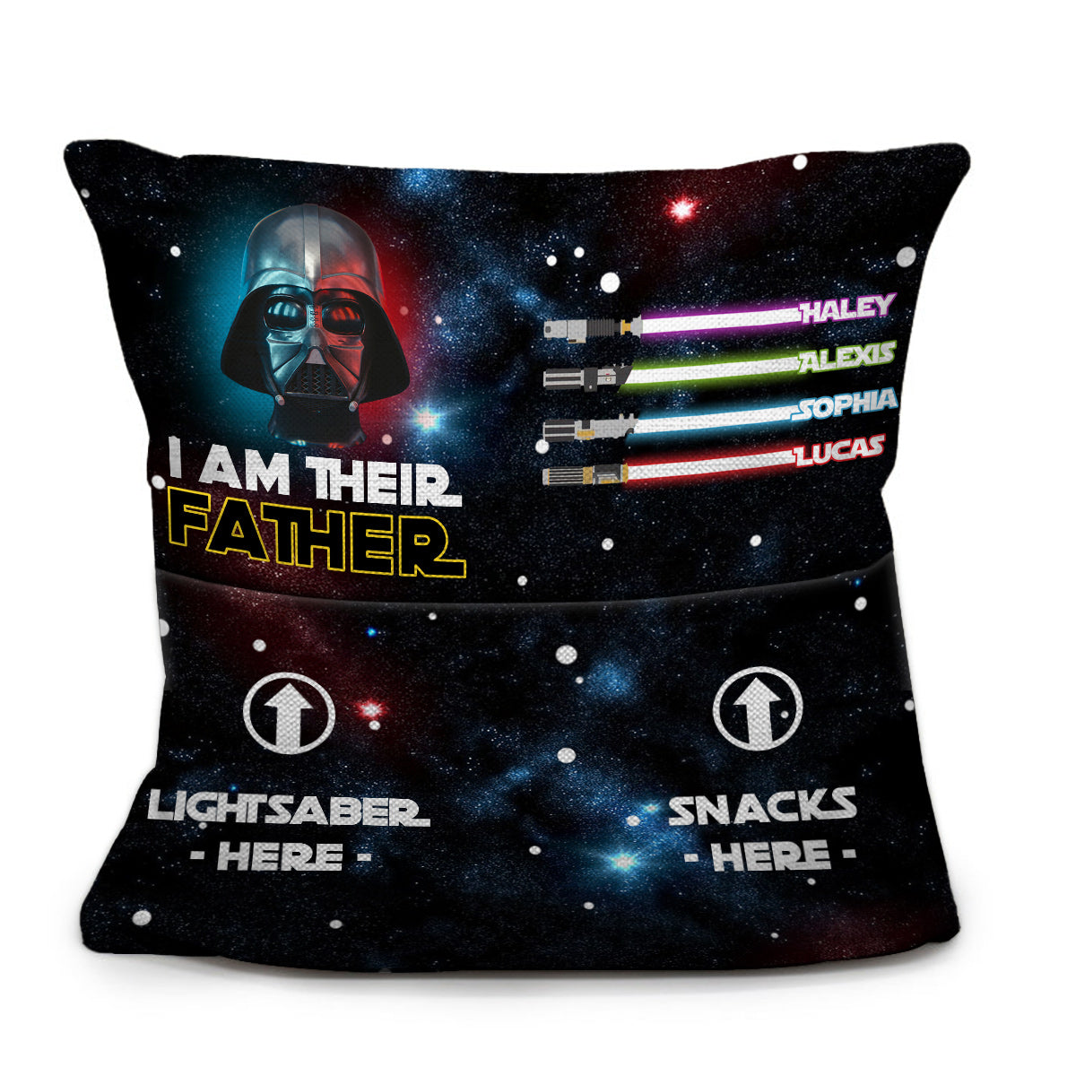 I Am Their Father - Personalized The Force Pocket Pillow