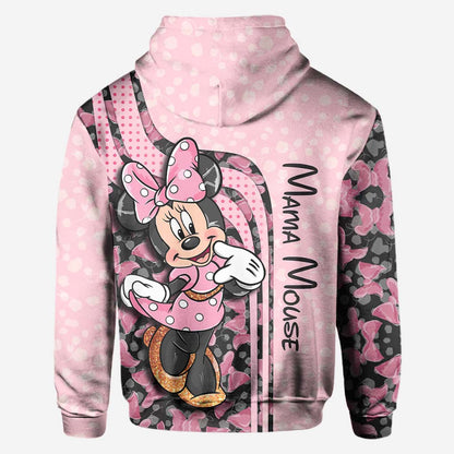 Mama & Mini Mouse Ears - Personalized All Over T-shirt and Hoodie