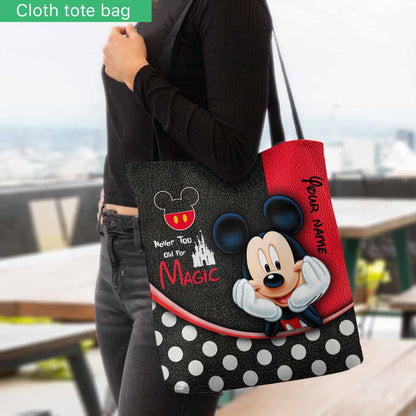 Never Too Old - Personalized Mouse Tote Bag