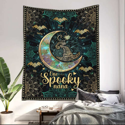 One Spooky Nana - Personalized Halloween Grandma Wall Tapestry