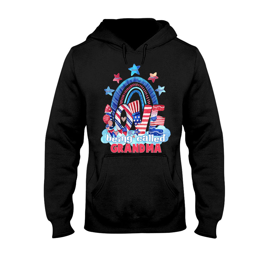 Love Being Called Grandma - Personalized Independence Day T-shirt and Hoodie