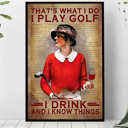 That's What I Do - Golf Poster 062021