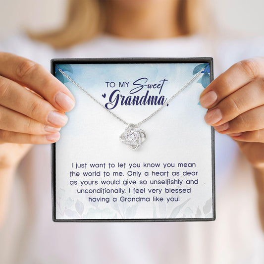 Sweet Grandma Jewelry Gift Grandma Gift - Grandma Love Knot Necklace 0921