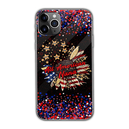 Nana's Flower - Personalized Independence Day Grandma Phone Case