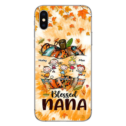 Blessed Nana - Personalized Thanksgiving Grandma Phone Case