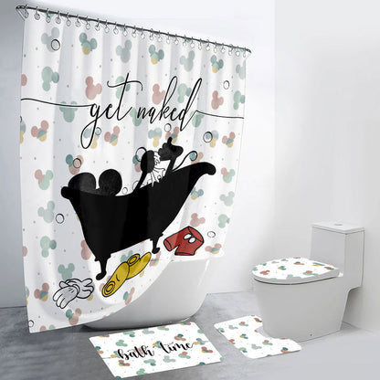 Get Naked - Mouse Bathroom Curtain & Mats Set