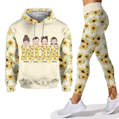 Nana's Flowers - Personalized Mother's Day Grandma Hoodie and Leggings