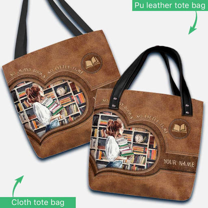 So Many Books Personalized Tote Bag