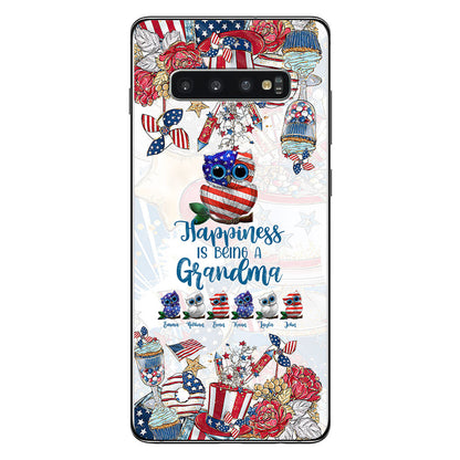 Happiness Is Being A Grandma - Personalized Independence Day Phone Case
