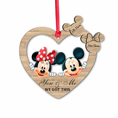 You & Me - Personalized Christmas Mouse Ornament (Printed On Both Sides)