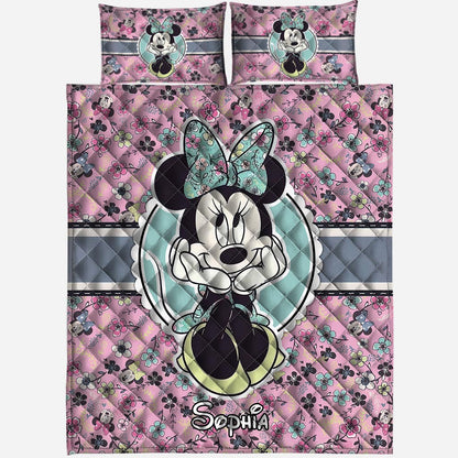 Sweet Mouse Ears Sweeter Dreams - Personalized Mouse Quilt Set