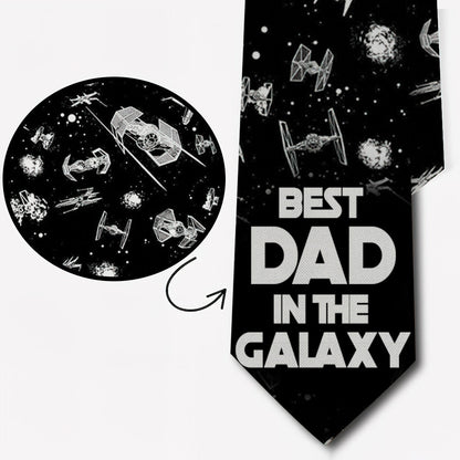 Best Dad In The Galaxy - Personalized The Force Necktie