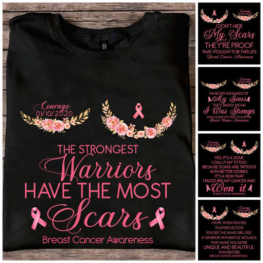 Breast Cancer Awareness Scars - Personalized T-shirt and Hoodie