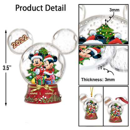 Walking In A Winter - Personalized Wonderland Mouse Transparent Ornament