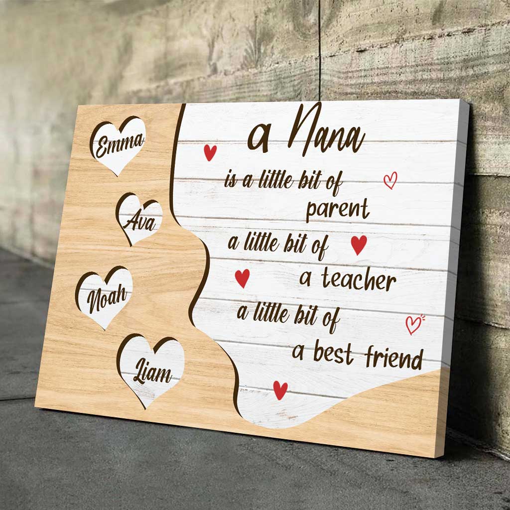 A Little Bit Of A Best Friend - Personalized Grandma Poster