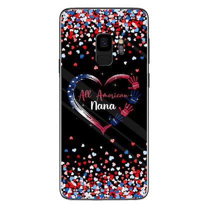 Nana's Heart - Personalized Independence Day Grandma Phone Case