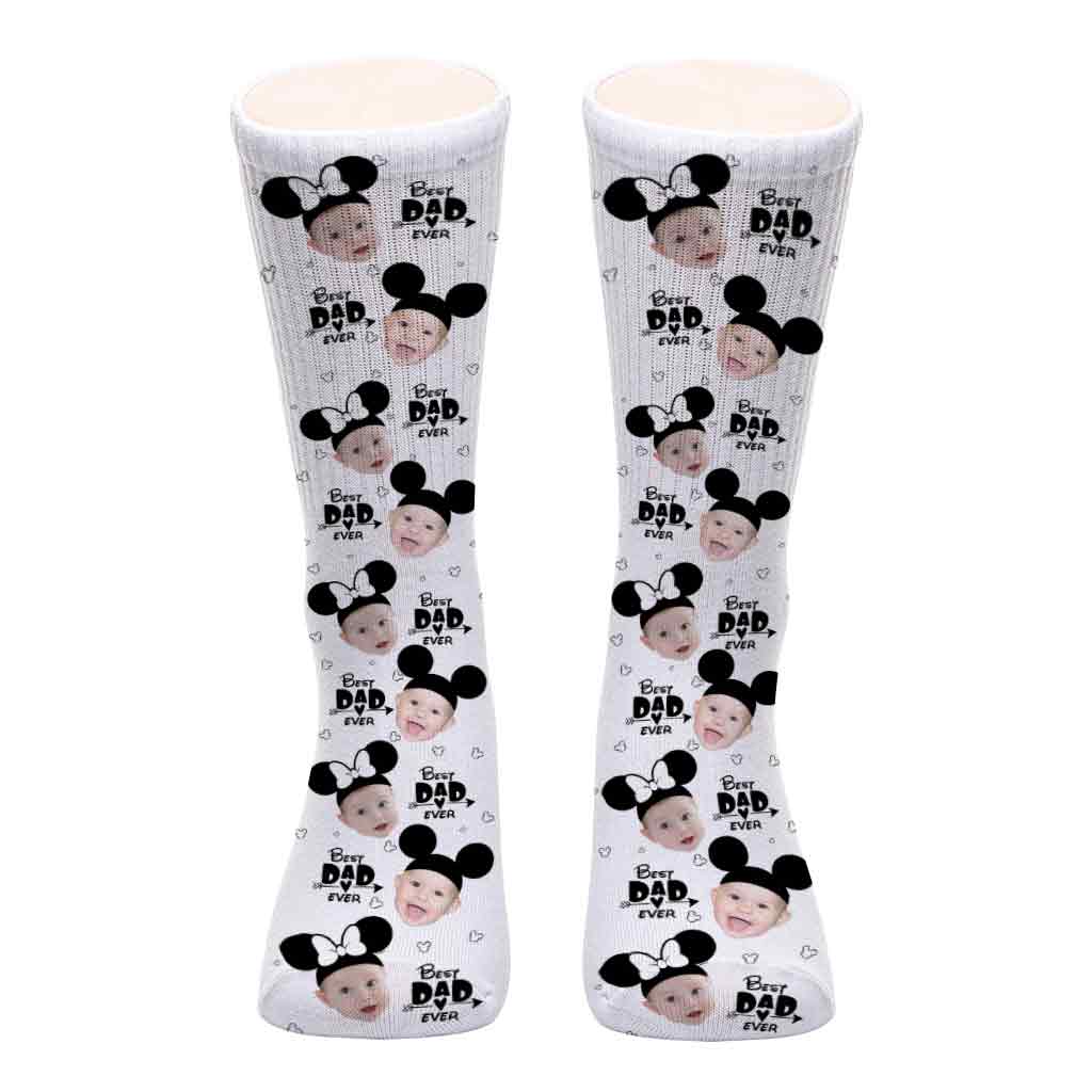 Best Dad Ever - Personalized Mouse Socks