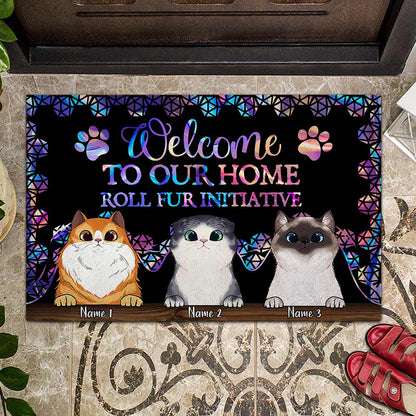 Welcome Home - Personalized Cat Doormat