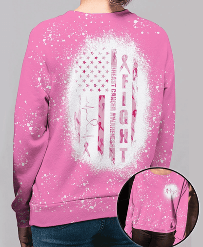 Fight Flag Breast Cancer Flag Breast Cancer Awareness All Over T-shirt and Hoodie