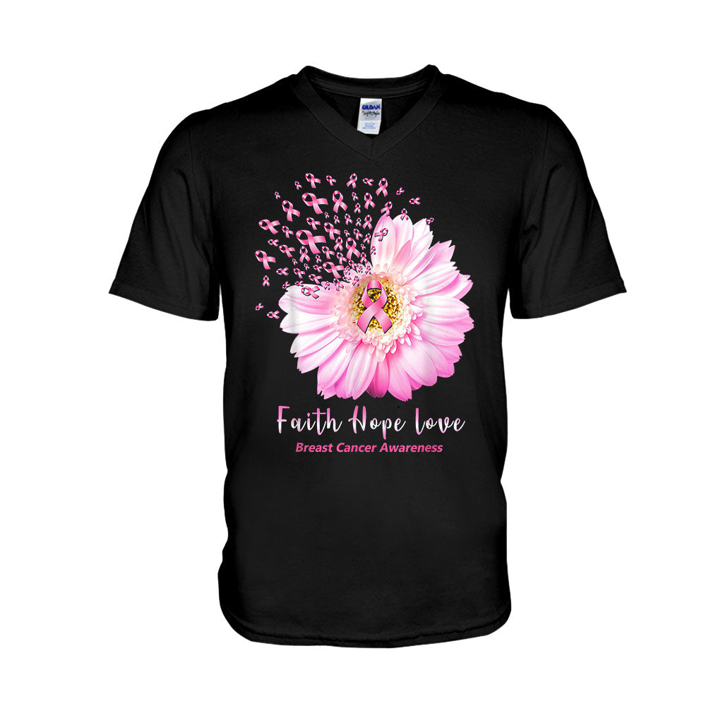 Faith Hope Love Breast Cancer Awareness T-shirt and Hoodie 092021