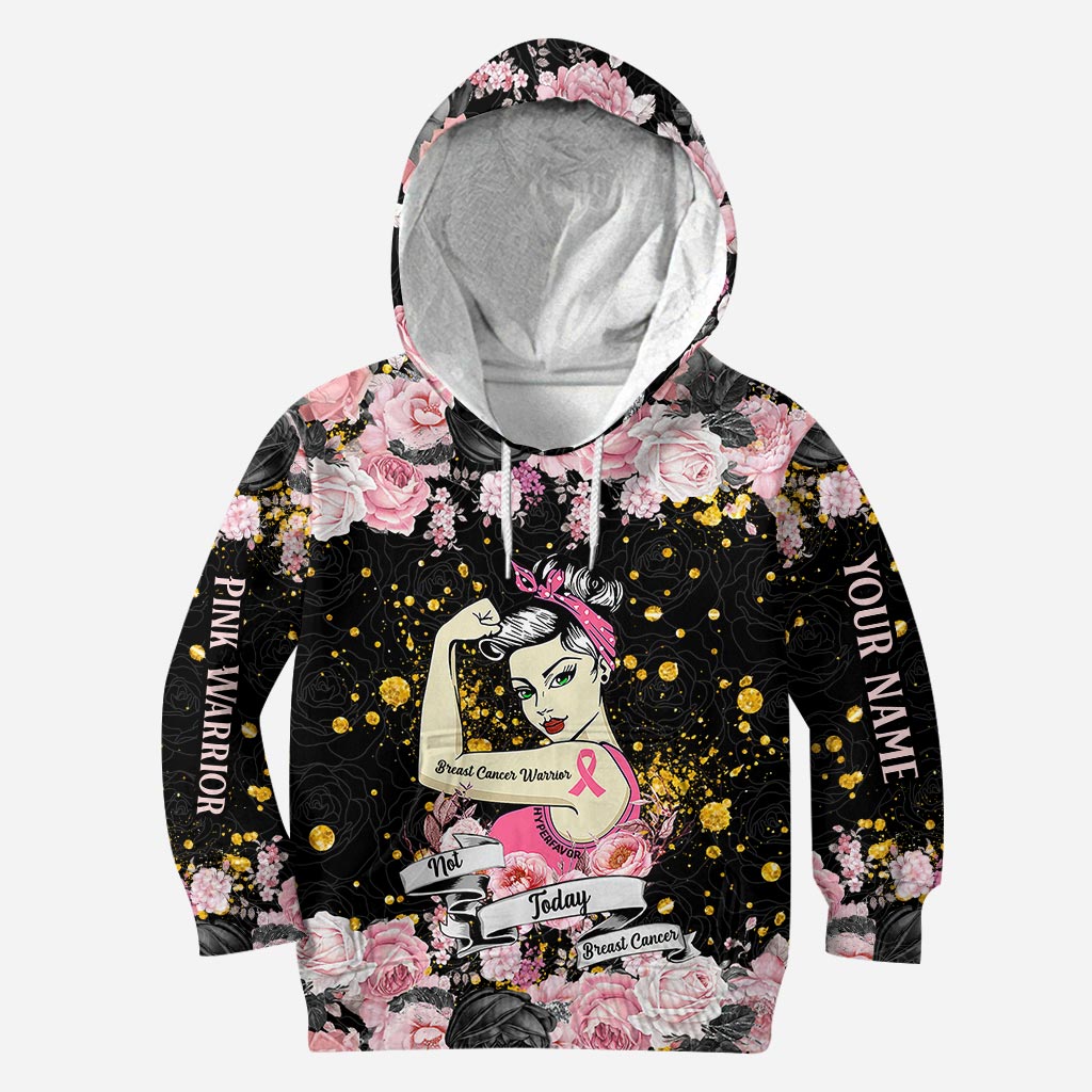 Not Today Cancer - Personalized Breast Cancer Awareness Hoodie and Leggings