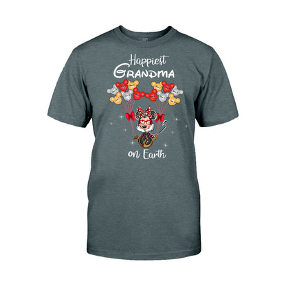 Happiest Grandma On Earth - Personalized Grandma T-shirt and Hoodie