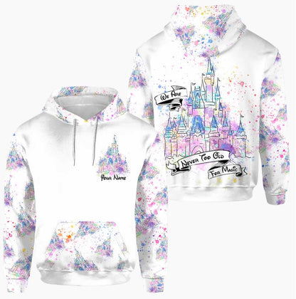 We Are Never Too Old For Magic Castle - Personalized Mouse Hoodie And Leggings