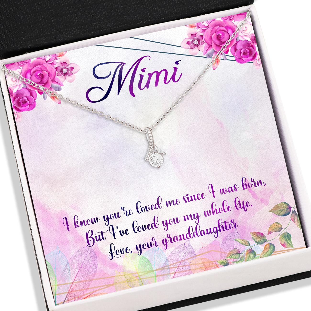 Jewelry For Grandma Mothers Day - Grandma Petite Ribbon Necklace 0921