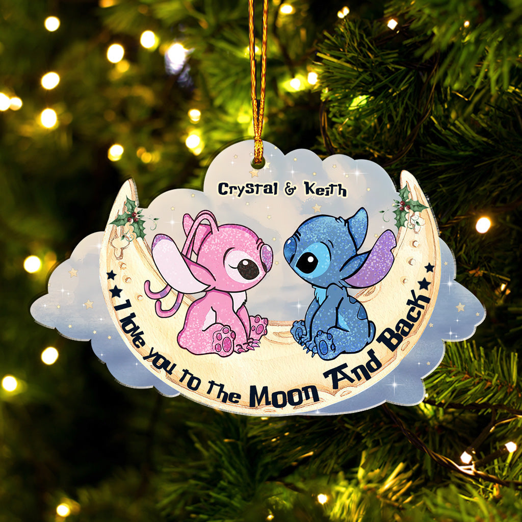 I Love You To The Moon And Back - Personalized Ohana Ornament