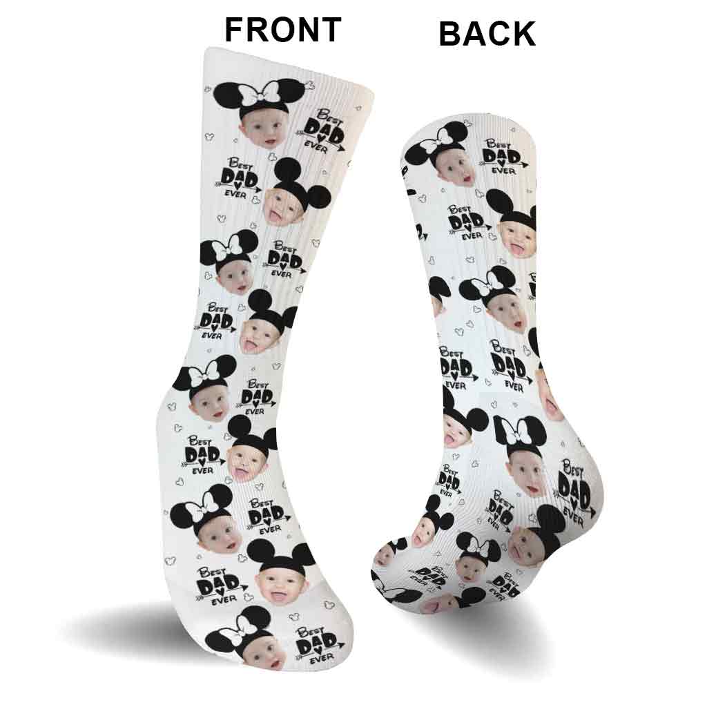 Best Dad Ever - Personalized Mouse Socks
