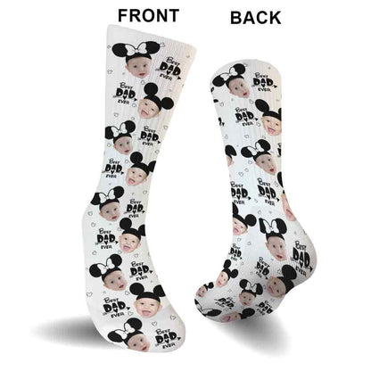 Best Dad Ever - Personalized Mouse Socks