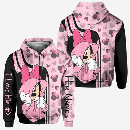 I Love His D - Personalized Mouse All Over T-shirt and Hoodie