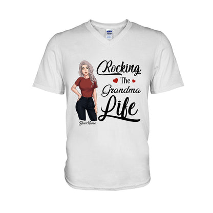 Rocking The Grandma Life - Personalized Mother's Day T-shirt and Hoodie