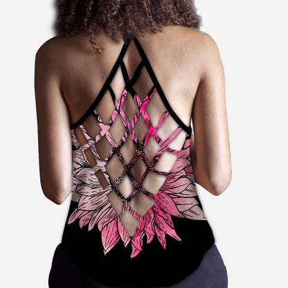 In A World Where You Can Be Anything Be Kind - Breast Cancer Awareness Cross Tank Top 0722