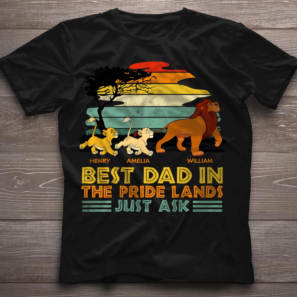 Best Dad In The Pride Lands Just Ask - Personalized Mouse T-shirt and Hoodie