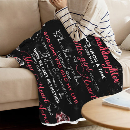 To My Granddaughter - Personalized Grandma Blanket