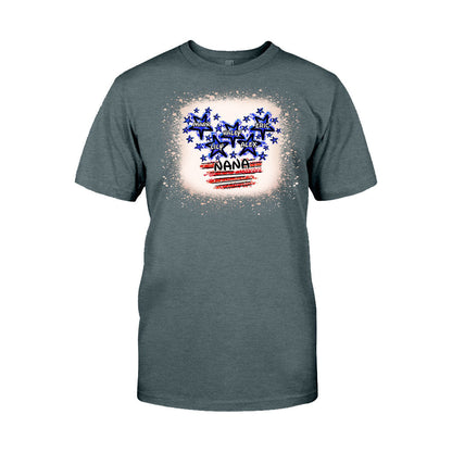 Stars And Stripes Nana - Personalized Independence Day Grandma T-shirt and Hoodie