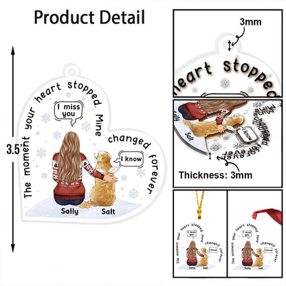 My Changed Forever - Personalized Christmas Dog Transparent Ornament