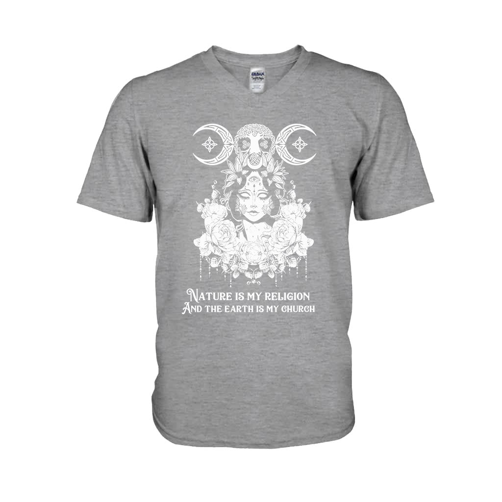 Nature Is My Religion And The Earth Is My Church - Witch T-shirt and Hoodie