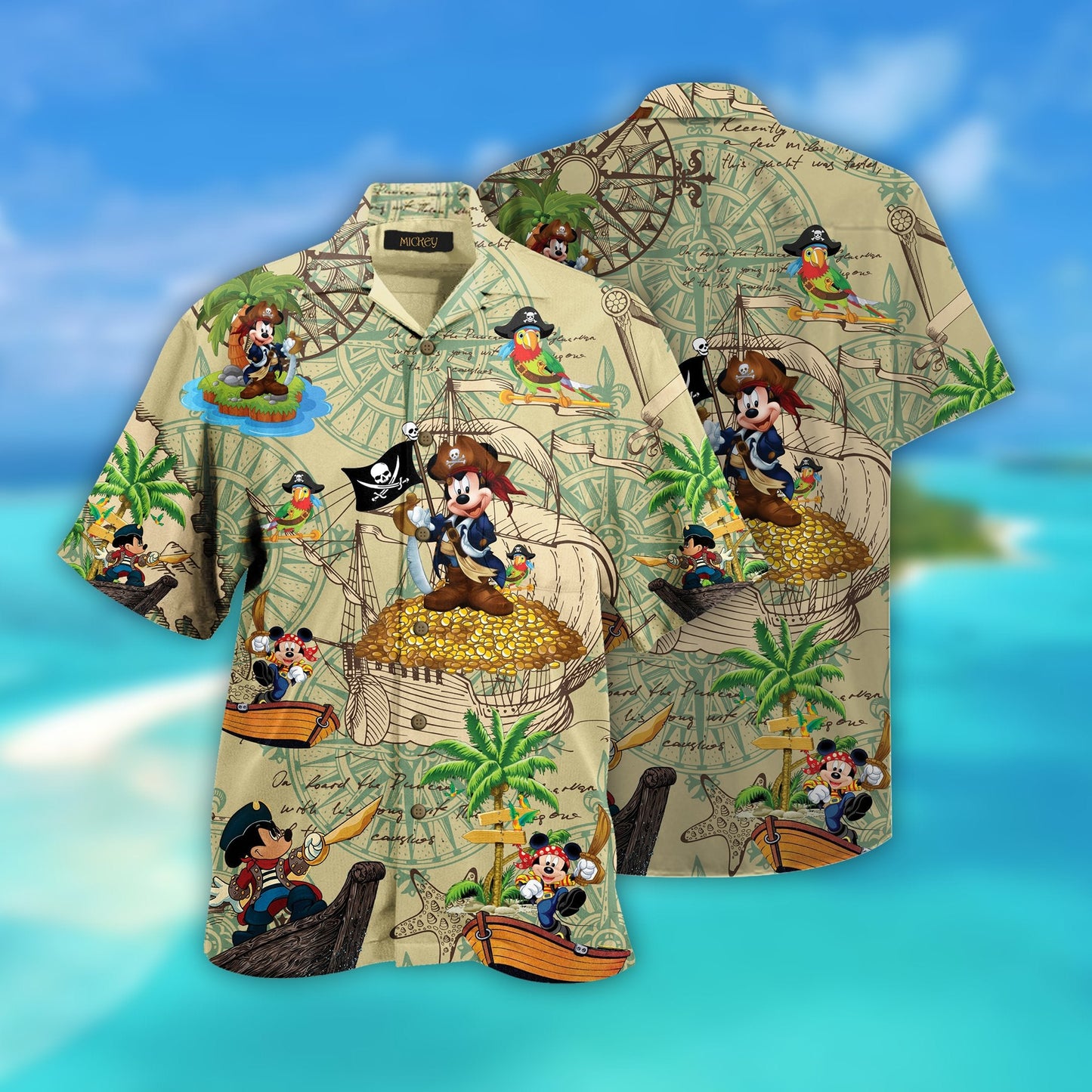 Pirate Mouse Mouse Hawaiian Shirt