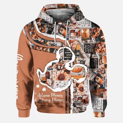 Autumn Leaves And Mouse Ears Please - Personalized Fall Mouse Hoodie and Leggings