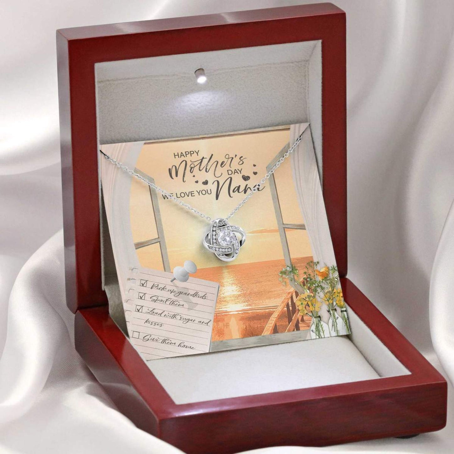 Gift For Your Loving Grandma On Mother's Day - Grandma Love Knot Necklace 0921