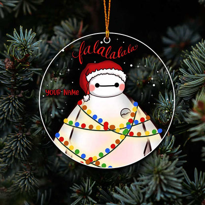 Falalalala - Personalized Christmas Mouse Transparent Ornament